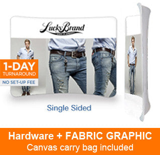 FTD 8 ' Curved - Single Sided Hardware + Graphic + Carry Case